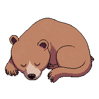 grizzly bear sleeping