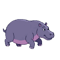 hippopotamus running