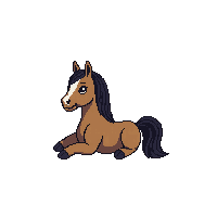 horse sitting