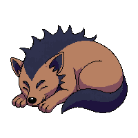 hyena sleeping
