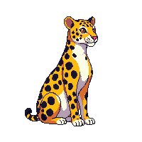 leopard sitting