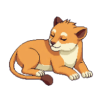 lioness sleeping