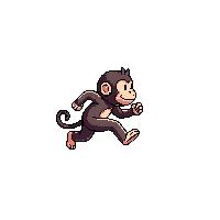 monkey running