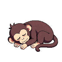 monkey sleeping