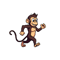 monkey walking