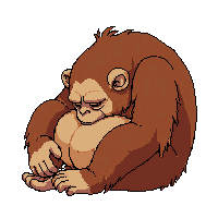 orangutan sleeping