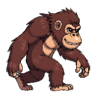 orangutan walking