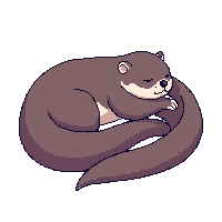 otter sleeping