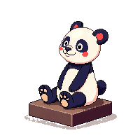 panda sitting