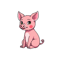 piglet sitting