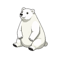 polar bear sitting