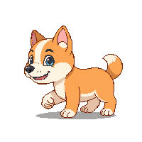 puppy walking