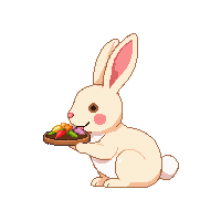 rabbit eating