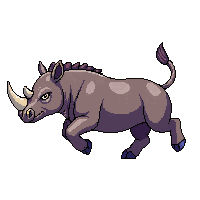 rhinoceros running