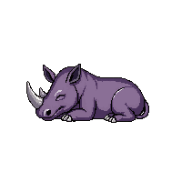 rhinoceros sleeping