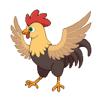 rooster flying