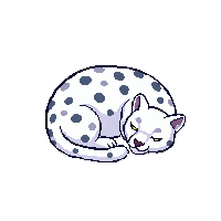 snow leopard sleeping