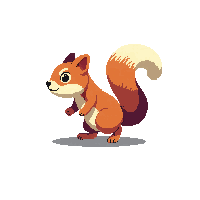 squirrel walking