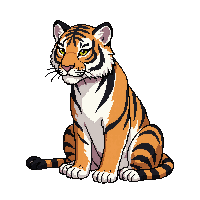 tiger sitting