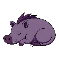 warthog sleeping