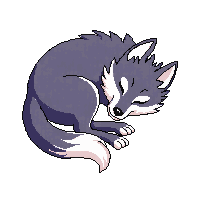 wolf sleeping