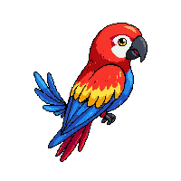 parrot colorful perched talking