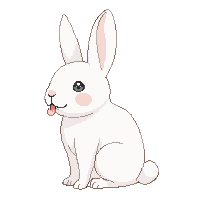 rabbit white floppy ears sitting