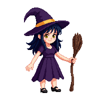 witch with hat