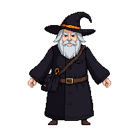 black satchel wizard
