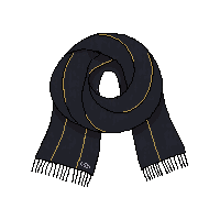 black scarf striped