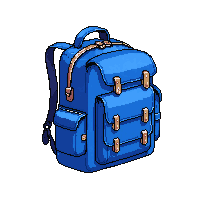 blue backpack adventurer