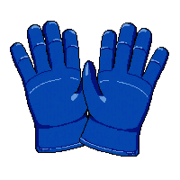 blue gloves leather