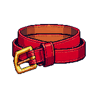 red belt leather