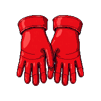 red gloves leather