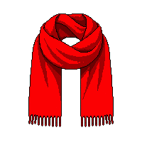 red scarf wool