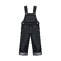 black overalls