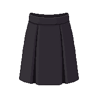 black skirt plain
