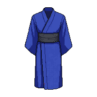 blue kimono