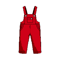 red overalls