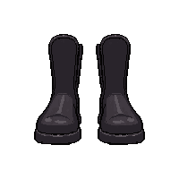 black boots iron