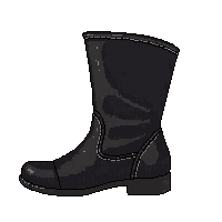 black boots leather
