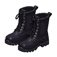 black hiking boots