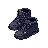 black sneakers