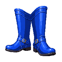 blue boots iron