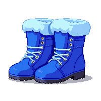 blue boots winter
