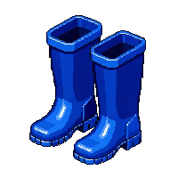 blue rain boots