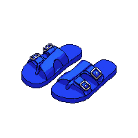 blue sandals simple