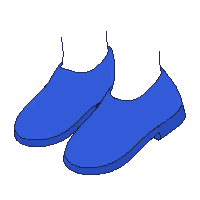 blue slippers