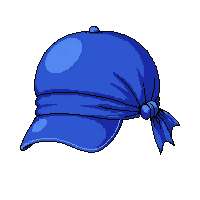 blue bandana tied