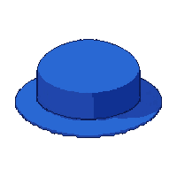 blue boater hat